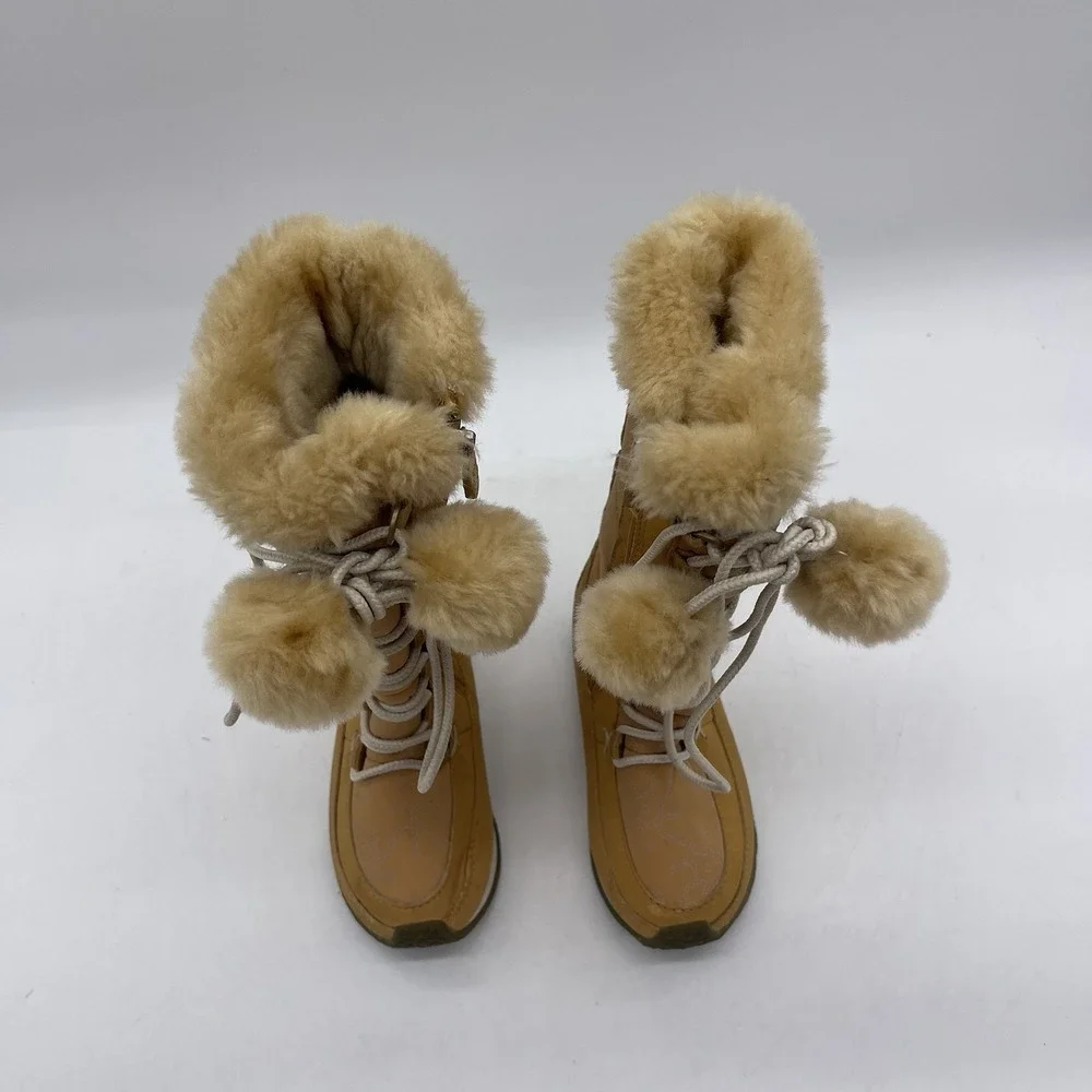 Timberland Nordic Groove Wheat 36871 Toddler Size T7 Winter Boots Lace‎ and Zip